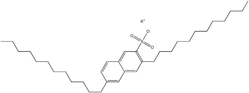 3,6-Didodecyl-2-naphthalenesulfonic acid potassium salt Struktur