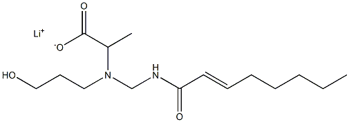 2-[N-(3-Hydroxypropyl)-N-(2-octenoylaminomethyl)amino]propionic acid lithium salt Struktur