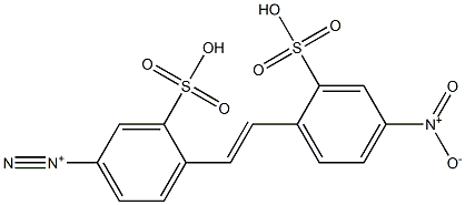 4-[2-(4-Nitro-2-sulfophenyl)ethenyl]-3-sulfobenzenediazonium Struktur