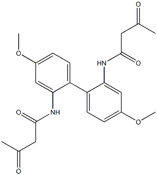 N,N'-Diacetoacetyl-4,4'-dimethoxy-1,1'-biphenyl-2,2'-diamine Struktur