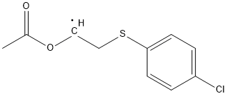 2-[(4-Chlorophenyl)thio]-1-acetoxyethyl radical Struktur