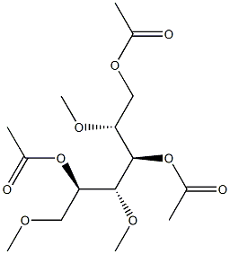 1-O,3-O,5-O-Triacetyl-2-O,4-O,6-O-trimethyl-D-mannitol Struktur