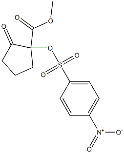 1-[(4-Nitrophenyl)sulfonyloxy]-2-oxocyclopentanecarboxylic acid methyl ester Struktur