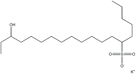 17-Hydroxynonadecane-6-sulfonic acid potassium salt Struktur