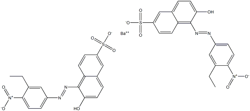 Bis[1-[(3-ethyl-4-nitrophenyl)azo]-2-hydroxy-6-naphthalenesulfonic acid]barium salt Struktur