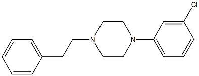 1-(3-Chlorophenyl)-4-(2-phenylethyl)piperazine Struktur