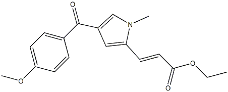 (E)-3-[1-Methyl-4-[4-methoxybenzoyl]-1H-pyrrol-2-yl]acrylic acid ethyl ester Struktur