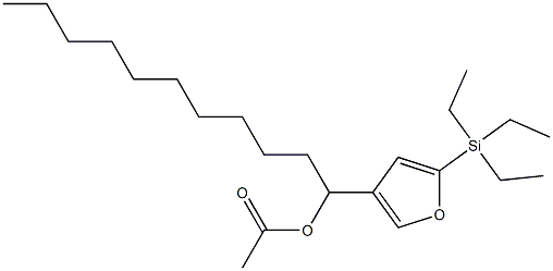 Acetic acid 1-[5-(triethylsilyl)-3-furyl]undecyl ester Struktur