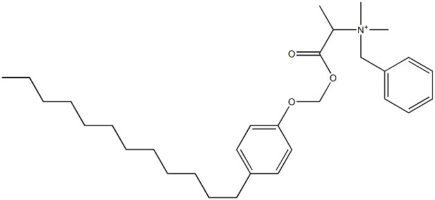 N,N-Dimethyl-N-benzyl-N-[1-[[(4-dodecylphenyloxy)methyl]oxycarbonyl]ethyl]aminium Struktur