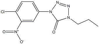 1-(4-Chloro-3-nitrophenyl)-4-propyl-1H-tetrazol-5(4H)-one Struktur