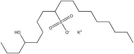 4-Hydroxyoctadecane-9-sulfonic acid potassium salt Struktur