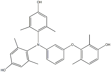 N,N-Bis(4-hydroxy-2,6-dimethylphenyl)-3-(3-hydroxy-2,6-dimethylphenoxy)benzenamine Struktur