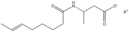 3-(6-Octenoylamino)butyric acid potassium salt Struktur