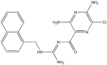 3,5-Diamino-6-chloro-N-[(1-naphtylmethylamino)(amino)methylene]-2-pyrazinecarboxamide Struktur