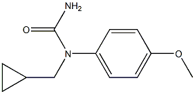 N-Cyclopropylmethyl-N-(p-methoxyphenyl)urea Struktur