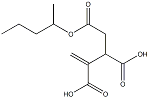 3-Butene-1,2,3-tricarboxylic acid 2-pentyl ester Struktur