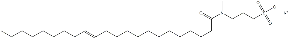 3-[N-[(E)-1-Oxo-13-docosen-1-yl]-N-methylamino]-1-propanesulfonic acid potassium salt Struktur