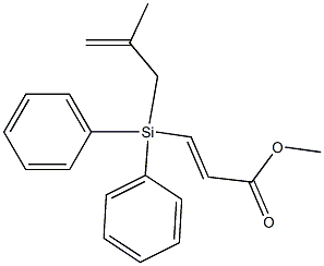 (E)-6-Methyl-4,4-diphenyl-4-sila-2,6-heptadienoic acid methyl ester Struktur