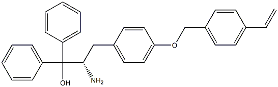 (2S)-2-Amino-3-[4-(4-ethenylbenzyloxy)phenyl]-1,1-diphenyl-1-propanol Struktur