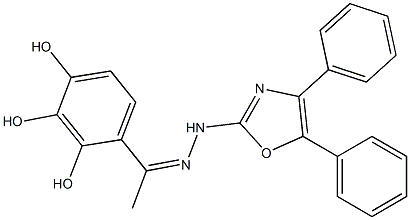 2',3',4'-Trihydroxyacetophenone (4,5-diphenyloxazol-2-yl)hydrazone Struktur