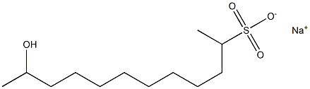 11-Hydroxydodecane-2-sulfonic acid sodium salt Struktur