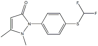 2,3-Dimethyl-1-[p-(difluoromethylthio)phenyl]-3-pyrazolin-5-one Struktur