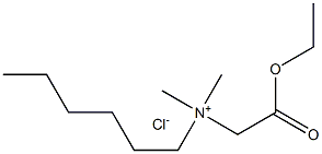 N-Ethoxycarbonylmethyl-N,N-dimethylhexylammonium chloride Struktur