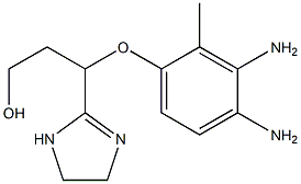 2-[3-Hydroxy-1-(3,4-diamino-2-methylphenoxy)propyl]-2-imidazoline Struktur