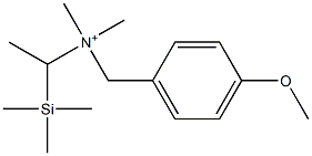 N-(4-Methoxybenzyl)-N,N-dimethyl-1-trimethylsilylethanaminium Struktur