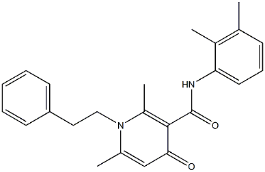 N-(2,3-Dimethylphenyl)-1-phenethyl-2,6-dimethyl-4-oxo-1,4-dihydro-3-pyridinecarboxamide Struktur