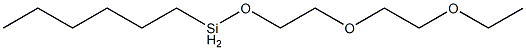 Hexyl[2-(2-ethoxyethoxy)ethoxy]silane Struktur