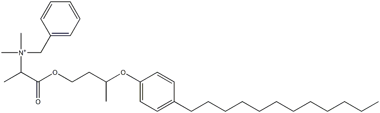 N,N-Dimethyl-N-benzyl-N-[1-[[3-(4-dodecylphenyloxy)butyl]oxycarbonyl]ethyl]aminium Struktur