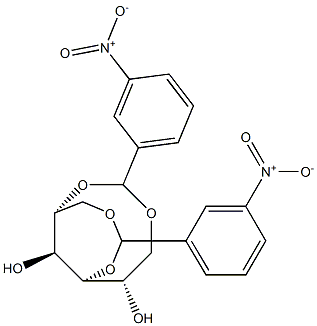 1-O,4-O:2-O,6-O-Bis(3-nitrobenzylidene)-L-glucitol Struktur