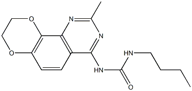 8-(3-Butylureido)-2,3-dihydro-6-methyl-1,4-dioxa-5,7-diazaphenanthrene Struktur