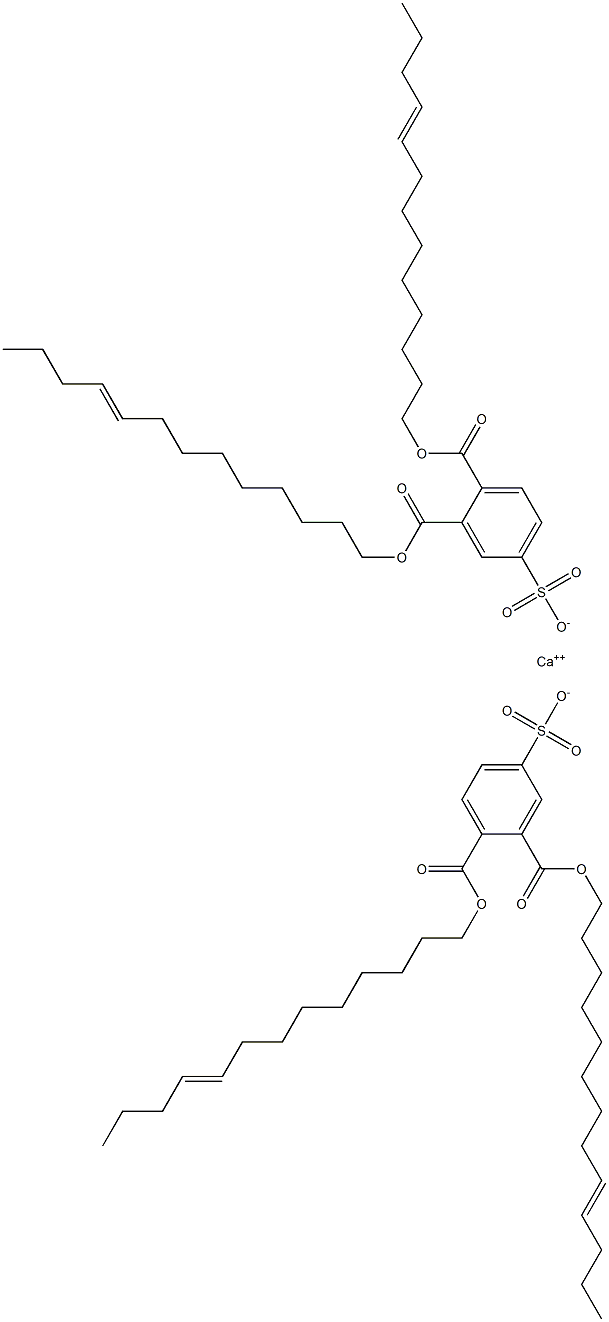 Bis[3,4-di(9-tridecenyloxycarbonyl)benzenesulfonic acid]calcium salt Struktur