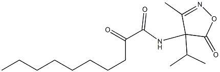 3-Methyl-4-isopropyl-4-[(1,2-dioxodecyl)amino]isoxazol-5(4H)-one Struktur