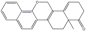 2,3,4a,5,6,14-Hexahydro-4a-methyl-4H-dinaphtho[1,2-b:2',1'-d]pyran-4-one Struktur