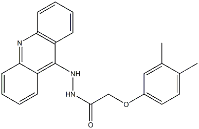 N'-(Acridin-9-yl)-2-(3,4-dimethylphenoxy)acetohydrazide Struktur