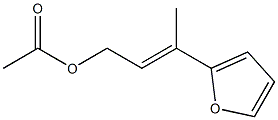 2-(3-Acetoxy-1-methyl-1-propenyl)furan Struktur