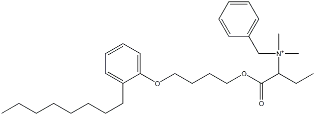 N,N-Dimethyl-N-benzyl-N-[1-[[4-(2-octylphenyloxy)butyl]oxycarbonyl]propyl]aminium Struktur