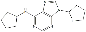 6-Cyclopentylamino-9-[(tetrahydrofuran)-2-yl]-9H-purine Struktur