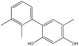 6-Methyl-4-(2,3-dimethylphenyl)benzene-1,3-diol Struktur