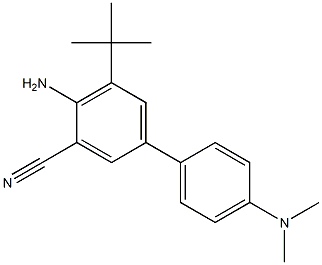 4-Amino-5-tert-butyl-4'-(dimethylamino)biphenyl-3-carbonitrile Struktur