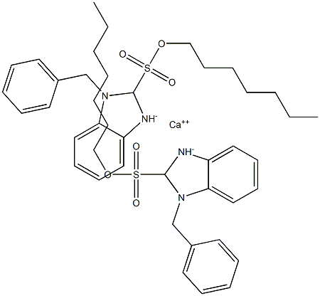 Bis(1-benzyl-2-heptyl-2,3-dihydro-1H-benzimidazole-2-sulfonic acid)calcium salt Struktur