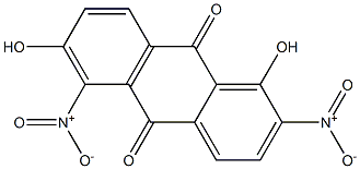 1,6-Dihydroxy-2,5-dinitroanthraquinone Struktur