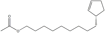 (1S)-1-(9-Acetyloxynonyl)-2-cyclopentene Struktur