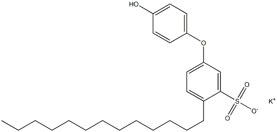 4'-Hydroxy-4-tridecyl[oxybisbenzene]-3-sulfonic acid potassium salt Struktur