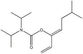 N,N-Diisopropylcarbamic acid (3Z)-6-methyl-1,3-heptadien-3-yl ester Struktur