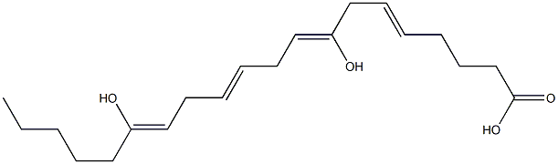 8,15-Dihydroxy-5,8,11,14-icosatetraenoic acid Struktur