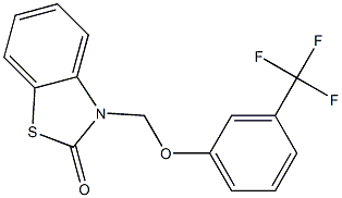 3-[(3-Trifluoromethylphenoxy)methyl]benzothiazol-2(3H)-one Struktur